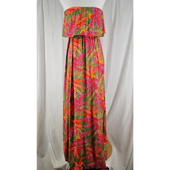 JAPNA WOMEN'S STRAPLESS MAXI DRESS – VIBRANT FLORAL PRINT – SIZE SMALL – NWT - Picture 12 of 15